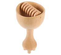 ARTIBETTER Wooden Roller Gua Sha Cup 4-Claw Massage Tool for Home Therapy, Manual Wooden Back Massager Suitable for Cellulite and Muscle Relaxation
