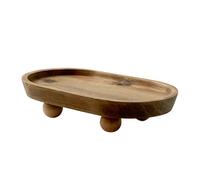 Artibetter Wooden Serving Tray with Creative Design, Multi-purpose Storage Tray for Dessert Serving and Photo Prop, Elegant Appearance with Fine Texture, for Home Décor and Key Organising