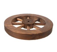 Artibetter Wooden Wagon Wheel Wall Art Retro Rustic Decor for Living Garden Hanging Decoration