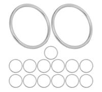 Artibetter Zinc Alloy Metal O Rings in Silver 15pcs 2.5cm Solid Construction Seamless Round Rings for DIY Belt Making and Decorative Dream Catcher Projects