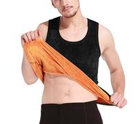 ARTIBY Mens Winter Underwear Vest - Double-sided Velvet Thick Undershirts for Warming - Moisture-Wicking Winter Warm Thermal Tank Top Fleece Lined Underwear Sleeveless Vest for Winter Black