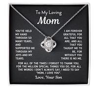 Artic Angel Sentimental Gifts For Mom From Son Without You There Is No Me Knot Necklace, Happy Birthday Gifts For Mom From Son, Mothers Day Gift For Mom, Presents For Mom, Mom Gifts From Son, Metal