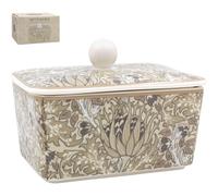 The Leonardo Collection William Morris Artichoke Butter Dish for Kitchen & Home | Dishwasher Safe Butter Dish with Lid for Keep Butter Fresh | Durable BPA-Free Butterdish for Butter Storage