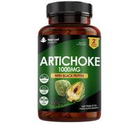Artichoke Extract 1000mg Tablets - 120 Vegan Tablets With Black Pepper