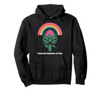 Artichoke Rainbow Retro Design - Taste the Rainbow Pullover Hoodie