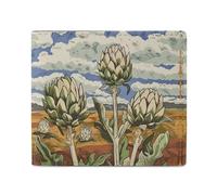 Artichokes in The Field Bifold Wallet with ID Window, Leather Slim Wallet Easy Access Compact Purse for Men Women