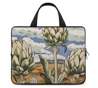 Artichokes in The Field Laptop Sleeve Ultra-Thin, Waterproof 10inch Laptop Bags, Portable Protective Computer Bag with Hand Strap