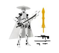 Articulated Action Figures, 3D Printed Assembly Collection Robot, Multi Joint Poseable Knight Errant Model, Straw Hat Cloak Figurine, Desktop Decoration Toy, Anime Movie Collectible For Kids A