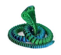 Articulated Crystal Dragon Snake 3D Printed Model with Flexible Joints Fidget Toy Sensory Focus Aid Desk Decor Fantasy Creature Collectible(Laser green,60cm)