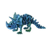 Articulated Dinosaur Toy - Flexible Fidget Figurine, 3D Printed Collectible Model | ABS Rubber Jointed Ornament for Desk Counter Shelf Decoration 22.5cm Multicolor Display Piece 70g