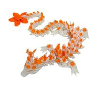 Articulated Dragon Toy - 3D Printed Glowing Sculpture, Flexible Jointed Dragon Figurine, Luminous Fantasy Desktop Ornament, Home Decor Category, Large Size For Adults Bedroom Living Room Creative