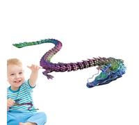 Articulated Dragon Toy - Flexible Fantasy Model, Hinged Creature Figure, Gradient Desk Ornament | uniquee3D Print Collectible Figurine For Workstations Study Tables Decorative Display