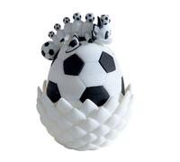 Articulated Dragon with Fantasy Egg, 3D Printed Collectible Fidget Toy with Mini Dragon Inside, Sports Ball Theme Stress Relief for Easter Basket Stuffers Black White