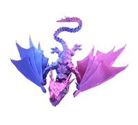 Articulated Dragon with Wings, 3D Printed Dragon, Realistic 3D Printing Toy | Articulated Dragon Home Decoration with Movable Joints Creative Fidget Toy for Collectors Love