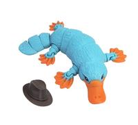 Articulated Fidget Toys, 3D Printed Flexible Platypus Animal for Stress Relief, Sensory Toys for Adults & Kids with Autism ADHD, 6 Inch Small