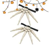 Articulated Finger Extensions - Adjustable Halloween Gloves Claws Cosplay,Halloween Articulated Fingers, Skull Fingers, Skeleton Bone Claw Hand for Halloween