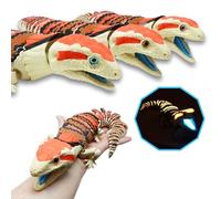 Articulated Glow in The Dark Skink Lizard - Striped Desert Beast with UV Blue Tongue Feature, Full-Body Articulation, Glow Effect Design, Realistic Predator Look, Collector’s Ambient Night Display