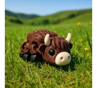 Articulated Highland Cow Fidget Toy, 3D Printed Sensory Toy, Scottish Coo Design