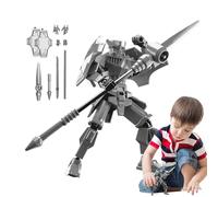 Articulated Robot Figure - 5" Full Body Jointed Mech Compact Sculpture, Flexible Motion Design Visualization Model for Practical Play and Visual Interest | Ornament