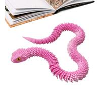 Articulated Snake Fidget,3D Printed Animal Toy - Realistic Snake Pranks for Desk Bed Table Bookshelf Dashboard Car Interior Tabletop Bedroom Shelf
