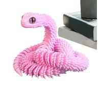 Articulated Snake - Fidget Toy, 3d Printed Animal Toy, Realistic Snake Prank Gag | Flexible Articulated Snakes Figure for Desk Bed Table Bookshelf Car Dashboard Interior Bedroom Decor Display