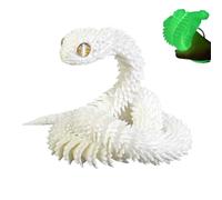 Articulated Snake - Jointed Animal Toy, Moving Snake with of | Realistic Snake Pranks, Printed Viper Toy Ornaments for Desk Bed Table Shelf