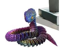 Articulated Snake - Jointed Animal Toy, Moving Snake with of | Realistic Snake Pranks, Printed Viper Toy Ornaments for Desk Bed Table Shelf