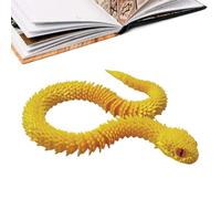 Articulated Snake - Jointed Animal Toy, Moving Snake with of | Realistic Snake Pranks, Printed Viper Toy Ornaments for Desk Bed Table Shelf