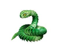 Articulated Snake Ornament - Wiggling Desktop Toy, 3D Printed Reptile | Sensory Friendly Fidget Movement Figure, Realistic Snake Collectible Toy with Flex Segments for Kids Room Decoration