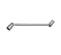 Articulated Socket Wrench 24x27 mm, Stainless Steel, Ideal for Working in Tight Spaces and Facilitating Access to Difficult Nuts.