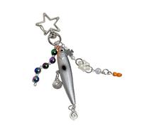Articulating Artificial Fish Pendant Natural Tail Motion Effect Creative Key Ring Charm Pendant Realistic Fish Keychain for Outdoor Activities, フリーサイズ