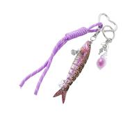 Articulating Fish Keychain Beads Decorative Articulating Body Design Fishing Lover or Keyring Collection Practical Fishing Lover Keyring, フリーサイズ
