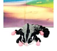 Articulating Sugar Glider Toy - 6" 3D Printed Sugar Glider Fidget Toy - Fun, Flexible & Portable Gift for Sugar Glider Lovers - 3D Printed in USA - ASG001-GRAY