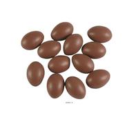 Artif-déco-mag.com - 1 x 4 Artificial Chocolate Egg in Pack of 12 Blown Plastic H 65 x 45 mm