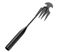 Artifact Uprooting Weed Puller, 4 Teeth Portable Hand Weeding Tool with Handle, High-Carbon Steel Weed Remover Tool for Gardening