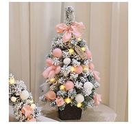 Artifical Desktop Christmas Tree,Xmas Mini Tree,60cm Pre Lit Table Christmas Tree,Encryption Flocking,With LED Lights And Felt Flower Pots