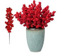 Artifical Flowers Red Berry Branches Bring Life To Your Home Instantly Perfect For Holiday Decorations And Everyday Display Creating A Cozy Atmosphere And Enhancing.