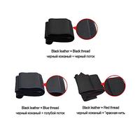 Artificia Leather Car Steering Wheel Cover For Logan-1 For Sandero For Symbol For Clio For Twingo Black Protector Steering Wheel(White Thread)