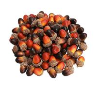 Artificial Acorns Lifelike 2 Color Fake Small Acorns with Natural Acorn Cap for Craft, Autumn Winter Christmas Decoration Home Party Table Decoration Model Props 50pcs, Halloween Decorations