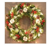 Artificial Advent Wreath, 45/50/60 / 80cm, Artificial Advent Wreath, Artificial Advent Wreath for Winter, Christmas Decoration with Mixed Decoration, Section A 50cm (with)