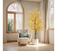 Artificial Autumn Maple Tree - 180 cm Double Pole Autumn Maple Artificial Tree Large Artificial Autumn Tree in Pot for Home Office Balcony Decoration
