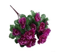 Artificial Azalea Flowers, 1-Pack Silk Cloth Floral Decor for Home & Events, Realistic Vibrant Blooms, No Water or Sunlight Required, Versatile Indoor Decoration(purple)
