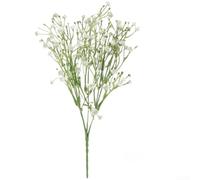 Artificial Babys Breath Flowers Faux Gypsophila 34cm Pink Purple Yellow White Green Soft Touch Realistic Wedding Party Home Vase Decor(White)