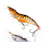 Artificial Bait - 9 cm Realistic Shrimp Bait in the Fluorescent Sea, Artificial Reflective Night Light for Lovers of River Lake Beach Sea