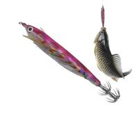 Artificial Bait for Squid, Glow in the Dark Hooks, 12 cm, with Sound Beads for A Jig - For Trout Catfish Sepia Crayfish in Rivers Lakes Ponds and Waters