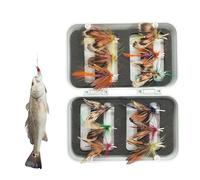 Artificial Bait Kit - Realistic Butterfly Baits for Beginners | for Sea Bass Trout Fish Real Perch Travel Camping Lake River Launch