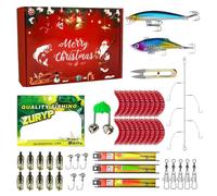 Artificial Bait Set, Christmas Tackle - Artificial Bait Kit, for Outdoor Use Water Rivers Lakes Ponds for Holiday Family Night Morning Camping Travel