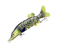 Artificial Baits - Artificial Segmented Slow Sinking with Hooks - Swimbaits for Fishing at Black Bass | Suitable for Fishing from the Shore, Pond, Reservoir, Lake, River, Sea, Surf and All