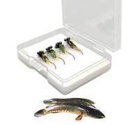 Artificial Baits for the Water, 4 Pieces Realistic Carbon Steel Hooks, Artificial Fly Shape for the Sea, for Men River Lake Sea and Saltwater