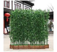 Artificial Bamboo Faux Tree Room Divider Screen - Chinese Style Landscape Decoration for Office Reception Area, Wood Base, 1.8m Height